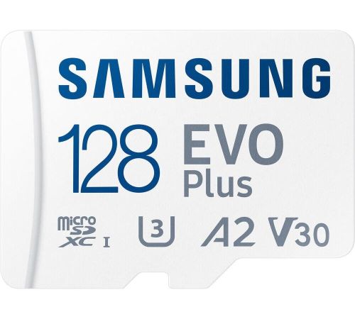 Карта памяти Samsung EVO Plus 2021 microSDXC 128GB с адаптером