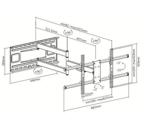 Кронштейн для телевизора Ultramounts UM915