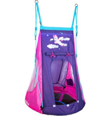 Подвесные качели Hudora 90 с палаткой Pony LED 72149