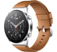 Умные часы Xiaomi Watch S1 серебристый/коричневый, международная версия