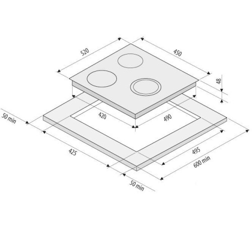 Варочная панель Krona Fidato 45 BL
