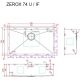 Кухонная мойка ZorG Zerox 74 U / IF PVD Gunblack