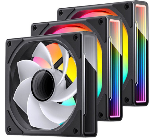 Комплект вентиляторов для корпуса Jonsbo ZK-120 Reversed черный, 3 шт.