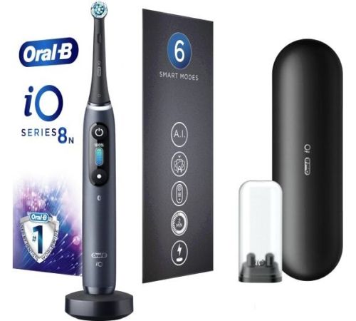Электрическая зубная щетка Oral-B iO 8n черный, 1 насадка