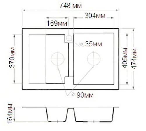 Кухонная мойка БелЭворс Forma черный