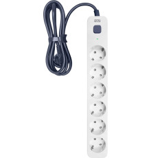 Стабилизатор Powercom SP-06W 5м, 6 розеток, белый/серый