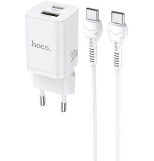Сетевое зарядное Hoco N13 USB Type-C белый