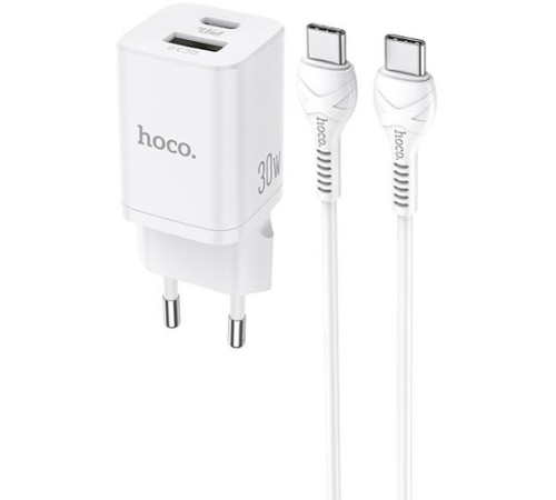 Сетевое зарядное Hoco N13 USB Type-C белый