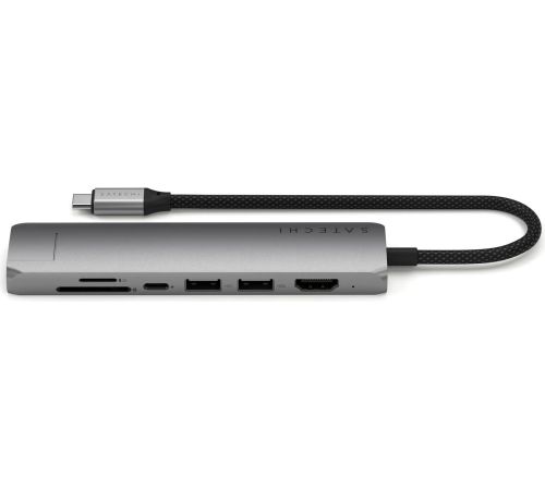 Док-станция Satechi 7-in-1 USB-C Slim Multiport Adapter with Ethernet ST-P7SM серый