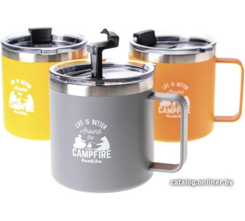 Термокружка RoadLike Camp 415мл серый