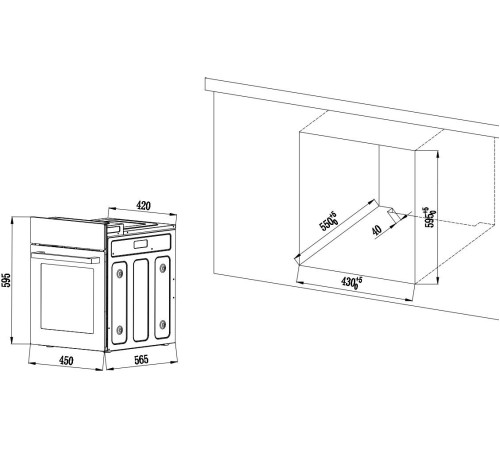 Электрический духовой шкаф Weissgauff EOY 456 PDB