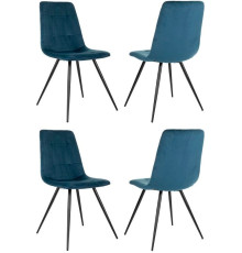 Стул Бюрократ CH-K1 4 шт синий Holland 58/черный