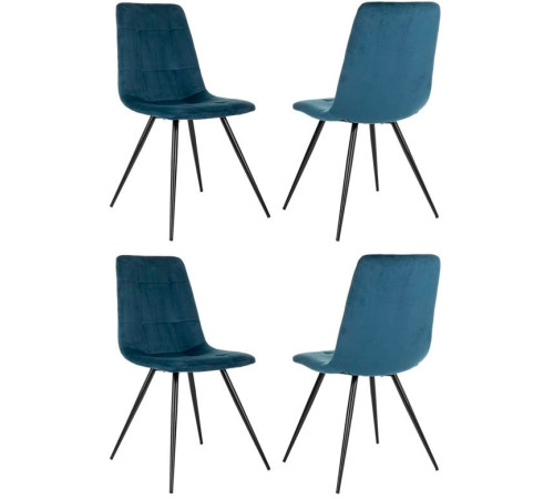 Стул Бюрократ CH-K1 4 шт синий Holland 58/черный