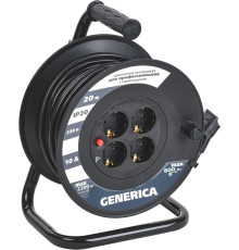 Удлинитель Generica УК20 WKP10-10-04-20-G 20 м, черный