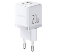 Сетевое зарядное Baseus Palm Fast Charger C+U 20W EU P10111608213-01 белый
