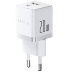 Сетевое зарядное Baseus Palm Fast Charger C+U 20W EU P10111608213-01 белый