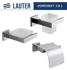 Набор аксессуаров для ванной Lauter 21SH71061 + 21SH71051 + 21SH71101 Chrome, 3 предмета