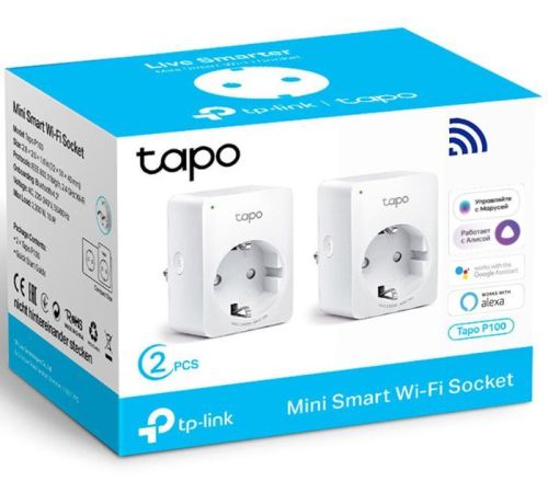 Умная розетка TP-Link Tapo P100 2 шт