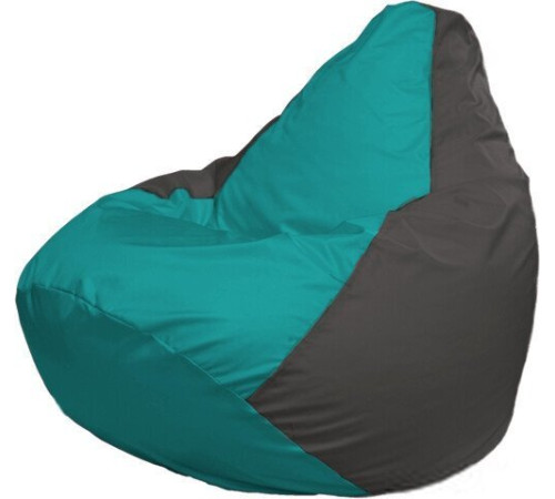 Кресло-мешок Flagman Груша Макси Г2.1-287 серый темный/бирюзовый