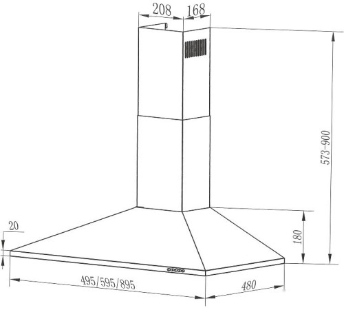 Кухонная вытяжка MAUNFELD Cork 60 белый