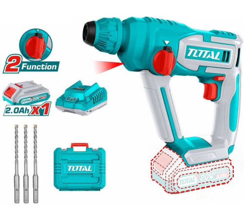 Перфоратор Total TRHLI201681 с 1-им АКБ, кейс