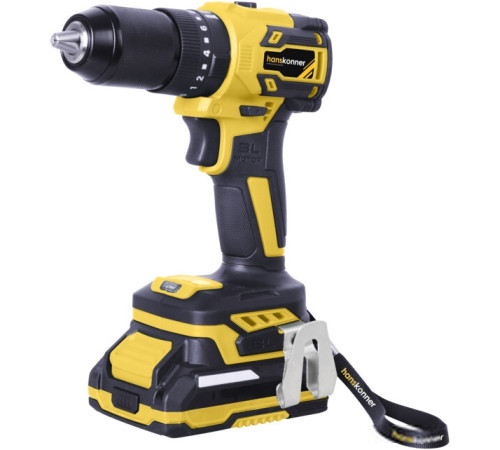 Ударная дрель-шуруповерт Hanskonner HCD2065PRO с 2-мя АКБ, кейс