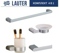 Набор аксессуаров для ванной Lauter 21SH1061 + 21SH1051 + 21SH1101 + 21SH70101 Chrome, 4 предмета
