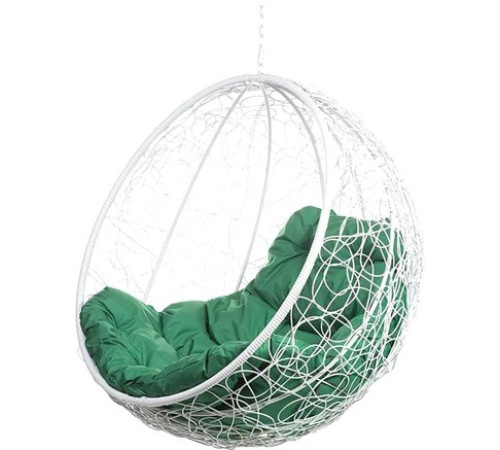 Подвесное кресло BiGarden Kokos BS без стойки белый/зеленый
