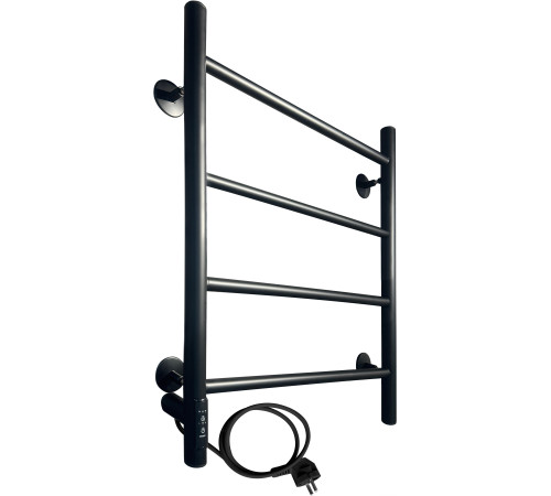 Полотенцесушитель Ростела Виктория 50x60/4 с диммером, черный левый