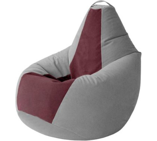 Кресло-мешок Kreslomeshki Груша Kombo XXXL GKV-145x100-SBO сталь/бордовый
