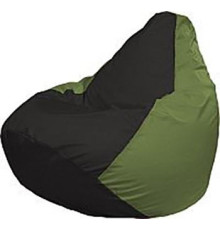 Кресло-мешок Flagman Груша Мини Г0.1-399 чёрный/оливковый