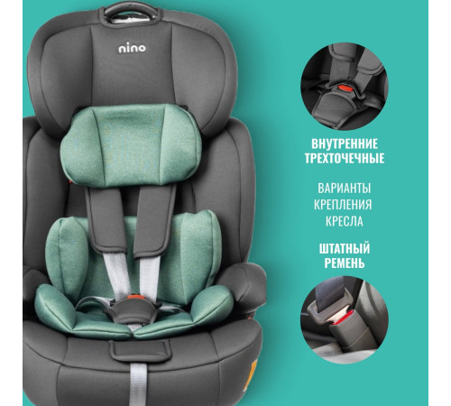 Детское автокресло Nino Simple ZY10 зеленый/серый