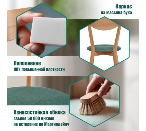 Стул TetChair Maxi мягкое сиденье 2шт, морская волна