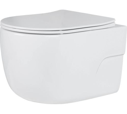 Унитаз подвесной Roxen Porto в комплекте с инсталляцией StounFix Dual Fresh 6 в 1 968015 кнопка: золото глянцевое