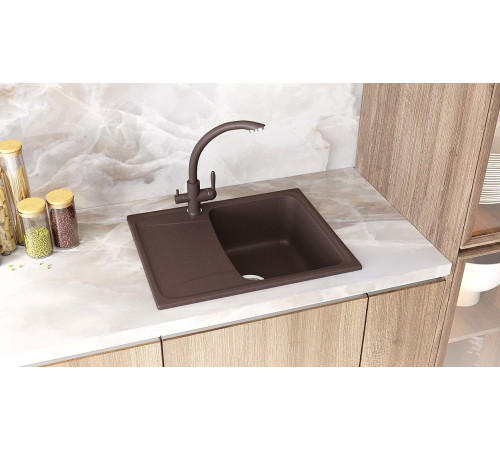Кухонная мойка Ulgran U-201 345 шоколад