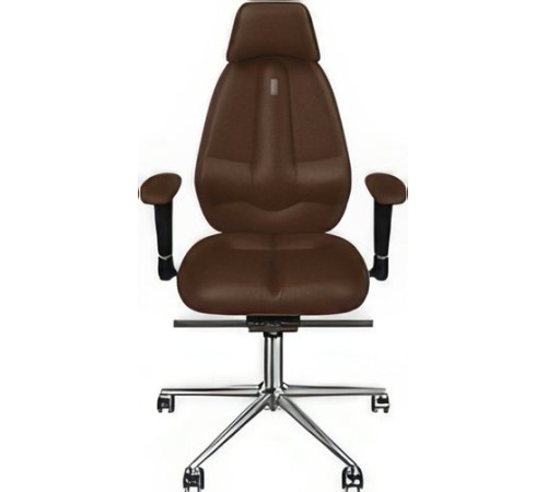 Офисное кресло Kulik System Classic Maxi азур, шоколад с подголовником