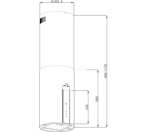 Кухонная вытяжка Korting KHA 35808 DN Cylinder