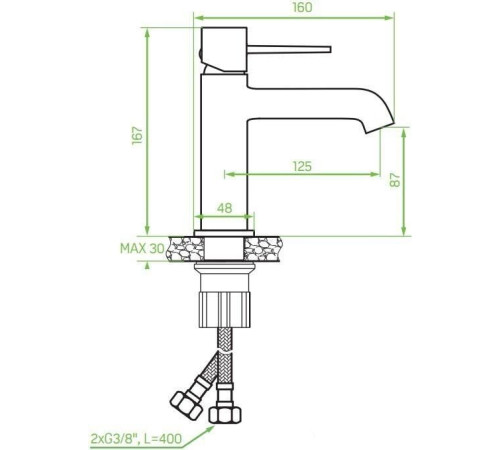 Смеситель Laveo Pola BAP G22D