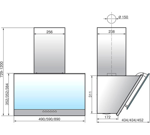 Кухонная вытяжка Elikor Рубин S4 50П-700-Э4Д антрацит