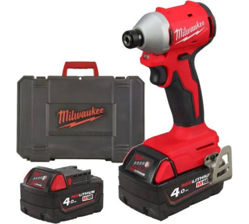 Винтоверт Milwaukee M18 M18BLIDRC-402C 4933492840 с 2-мя АКБ, кейс
