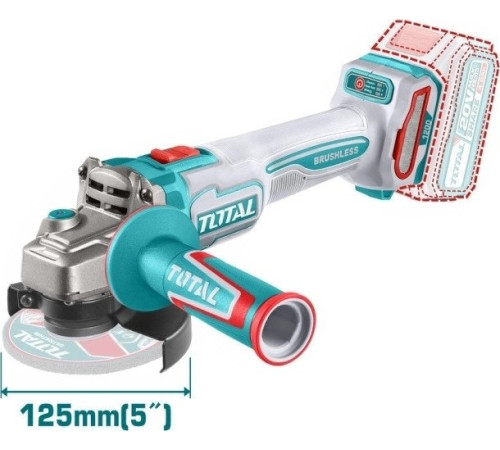 Угловая шлифмашина Total TAGLI27153 без АКБ