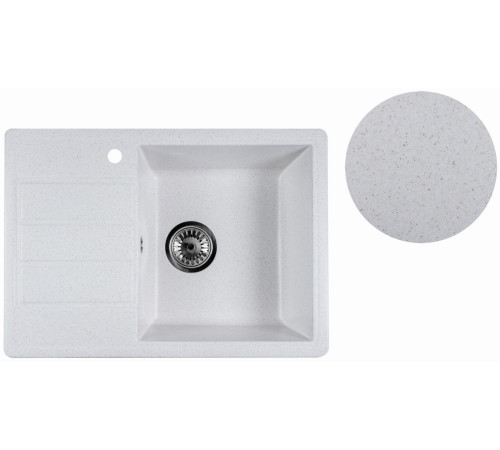 Кухонная мойка Marblan Recta R бежевый, с сифоном