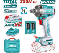 Гайковерт Total TIWLI2035 с 2-мя АКБ, кейс