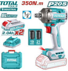 Гайковерт Total TIWLI2035 с 2-мя АКБ, кейс