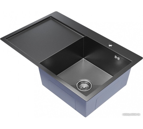 Кухонная мойка Mixline Pro 552923 черный графит, с сифоном