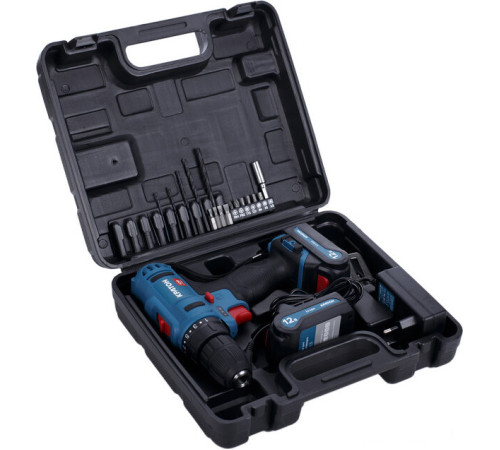 Дрель-шуруповерт Кратон CD-12-Li-1.5 31101054 с 2-мя АКБ, кейс