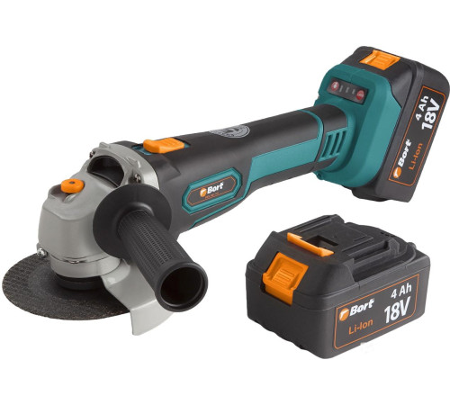 Угловая шлифмашина Bort BWS-18Li-125 с 2-мя АКБ