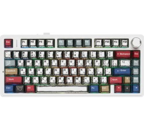 Клавиатура AULA F75 Comic Keycap, Leobog Graywood V3