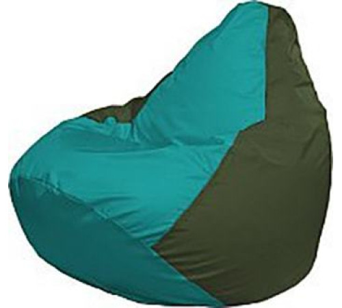 Кресло-мешок Flagman Груша Медиум Г1.1-288 бирюзовый/тёмно-оливковый