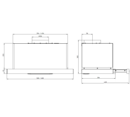 Кухонная вытяжка Elikor Slide 50П-1000 229459 белый/стекло белое